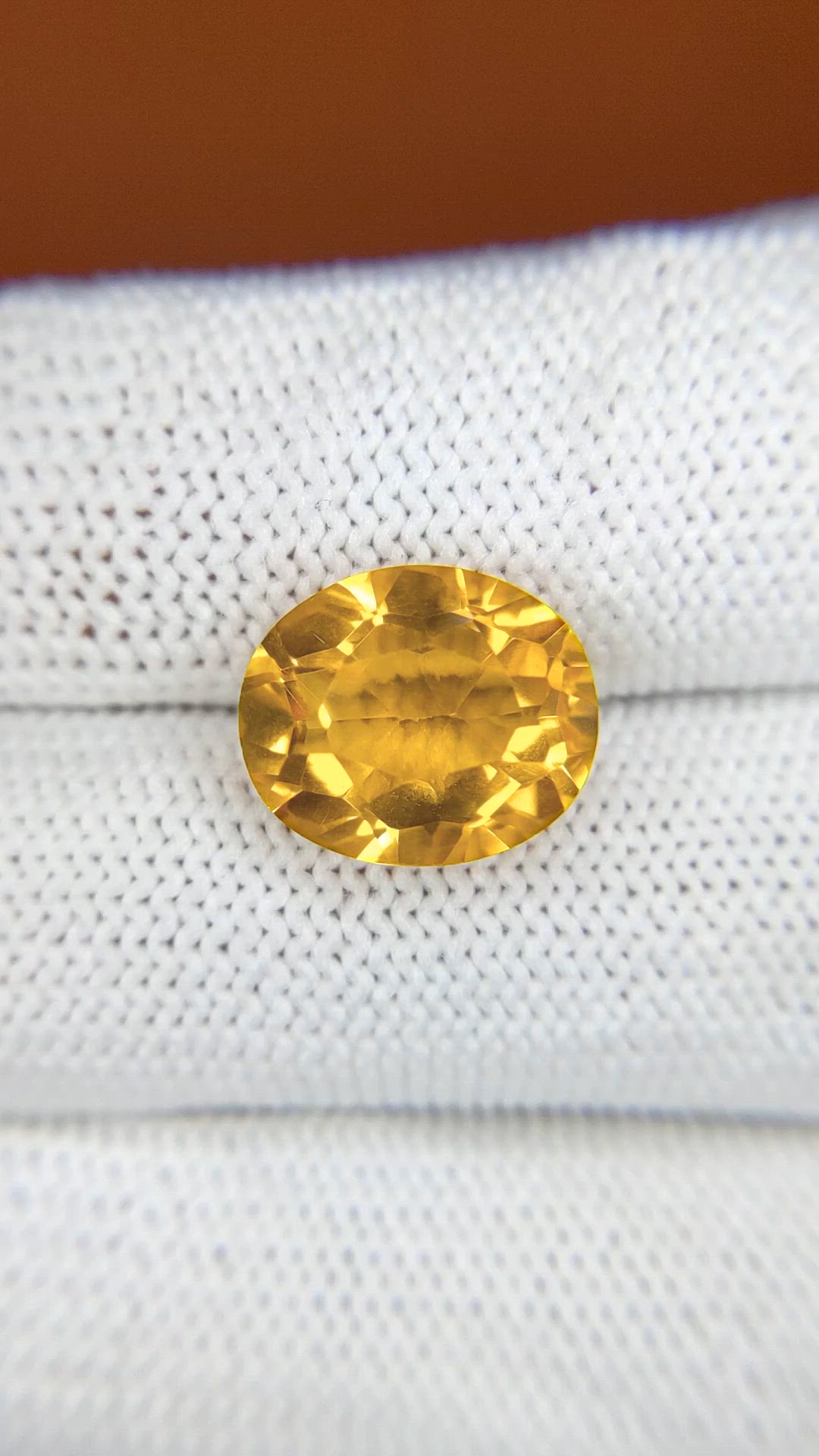 5.70 Ct. Yellow Citrine from Brazil Size Video