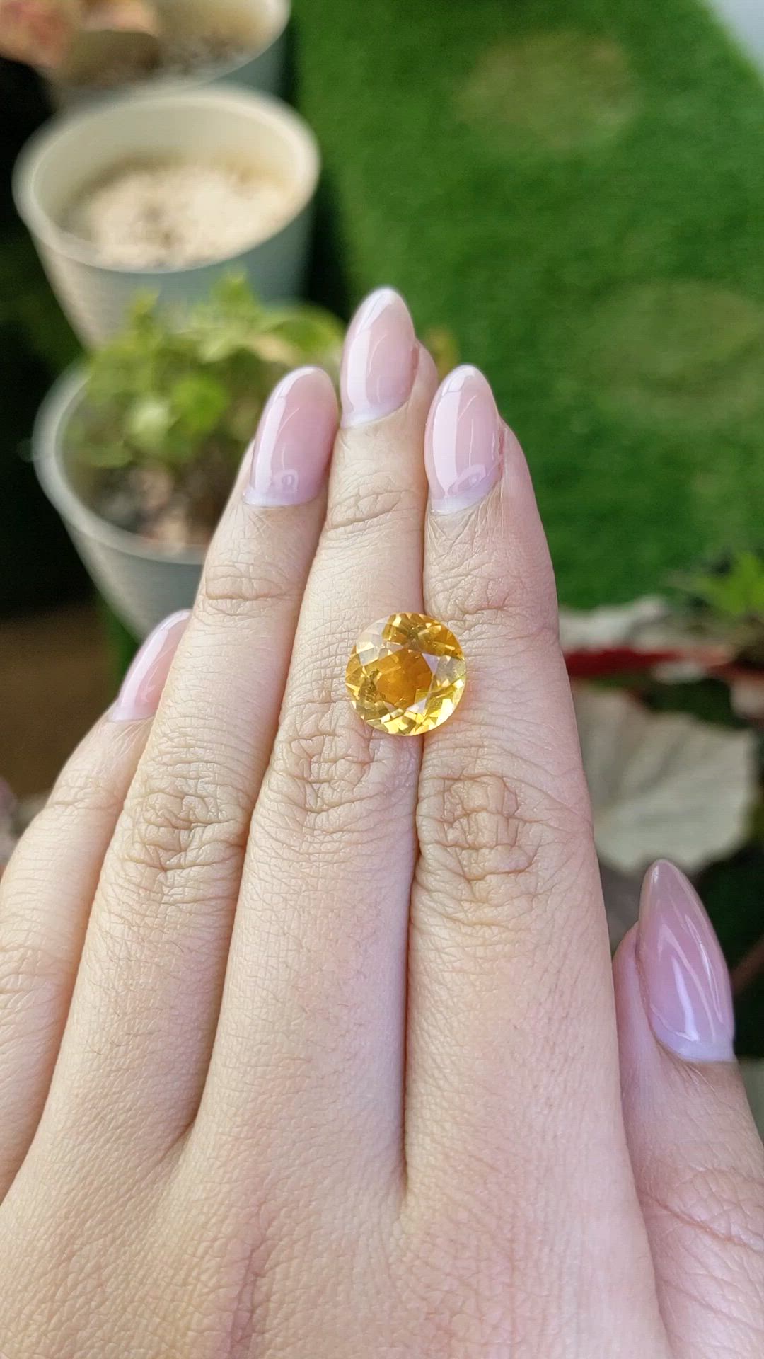 5.32 Ct. Yellow Citrine from Brazil Size Video