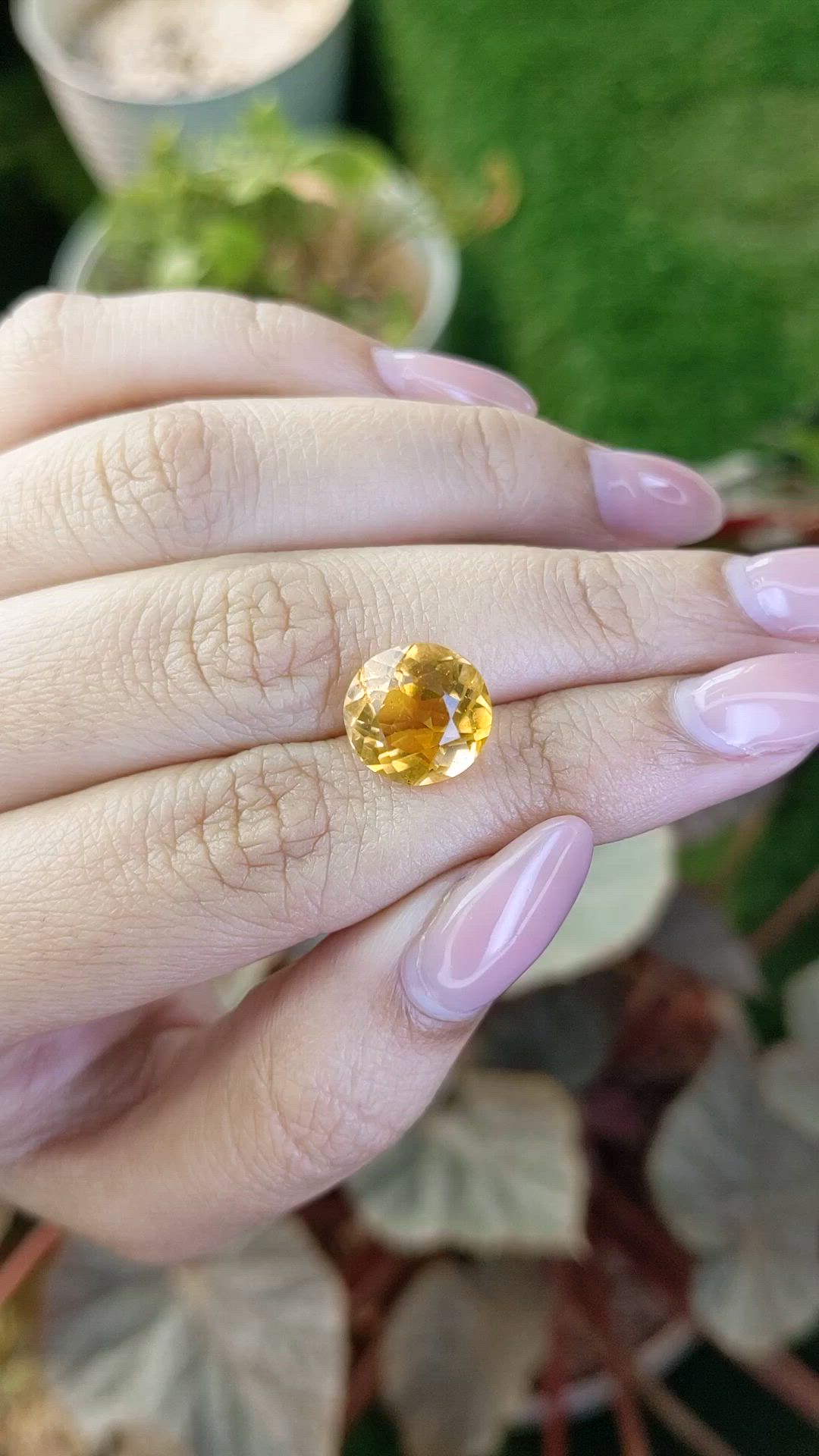 5.32 Ct. Yellow Citrine from Brazil Size Video