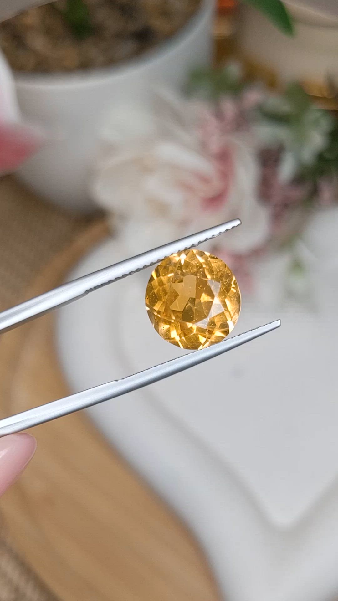 5.32 Ct. Yellow Citrine from Brazil Size Video