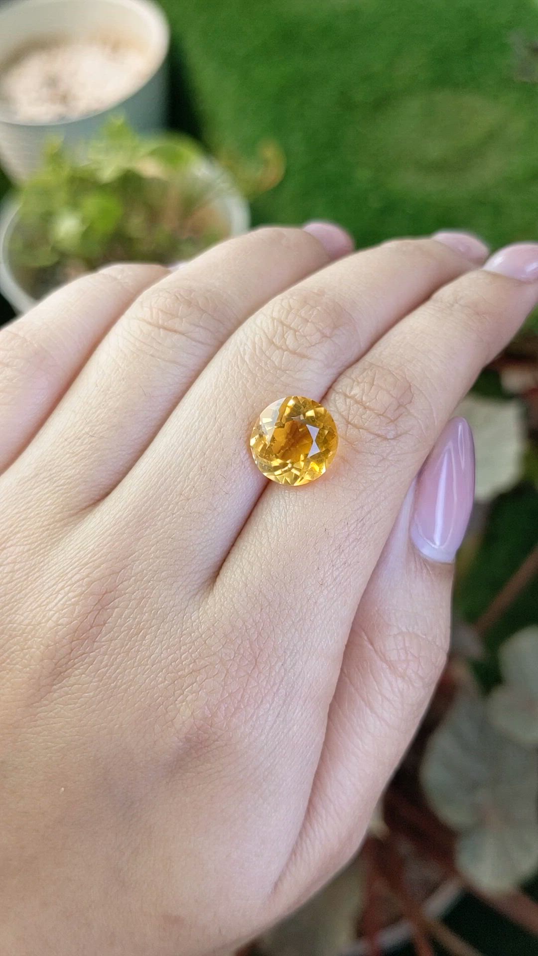 5.32 Ct. Yellow Citrine from Brazil Size Video