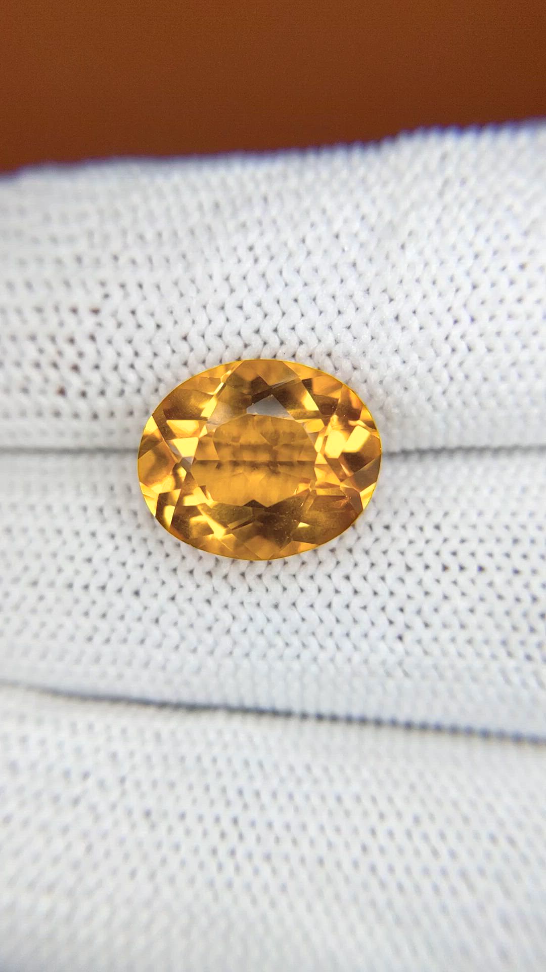 5.77 Ct. Yellow Citrine from Brazil Size Video