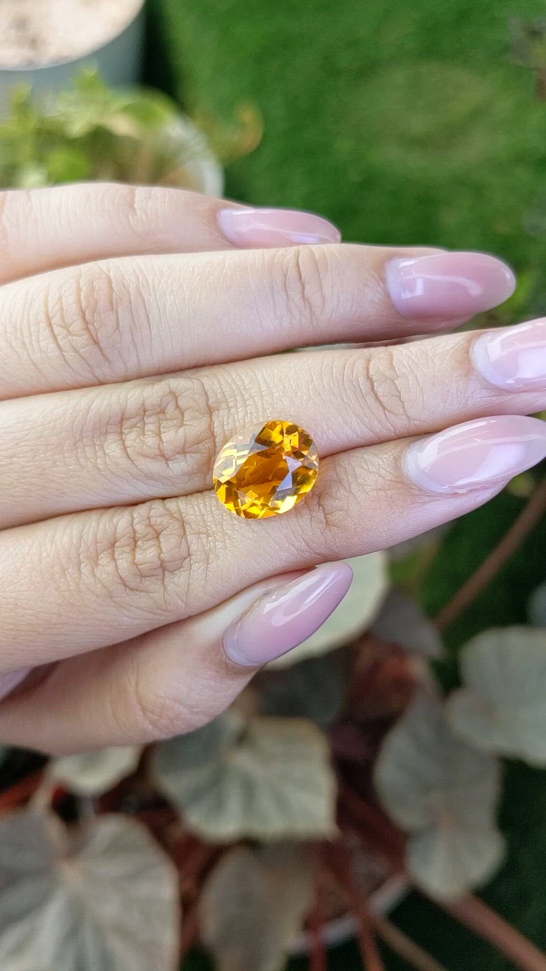 5.77 Ct. Yellow Citrine from Brazil Size Video