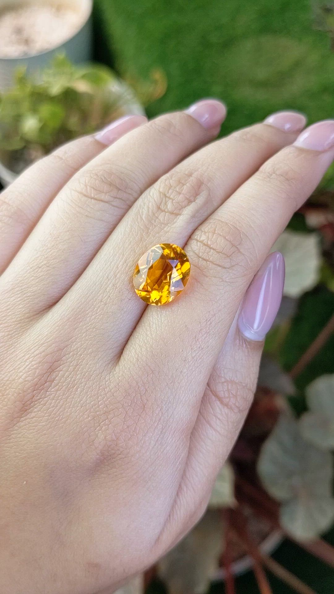 5.77 Ct. Yellow Citrine from Brazil Size Video