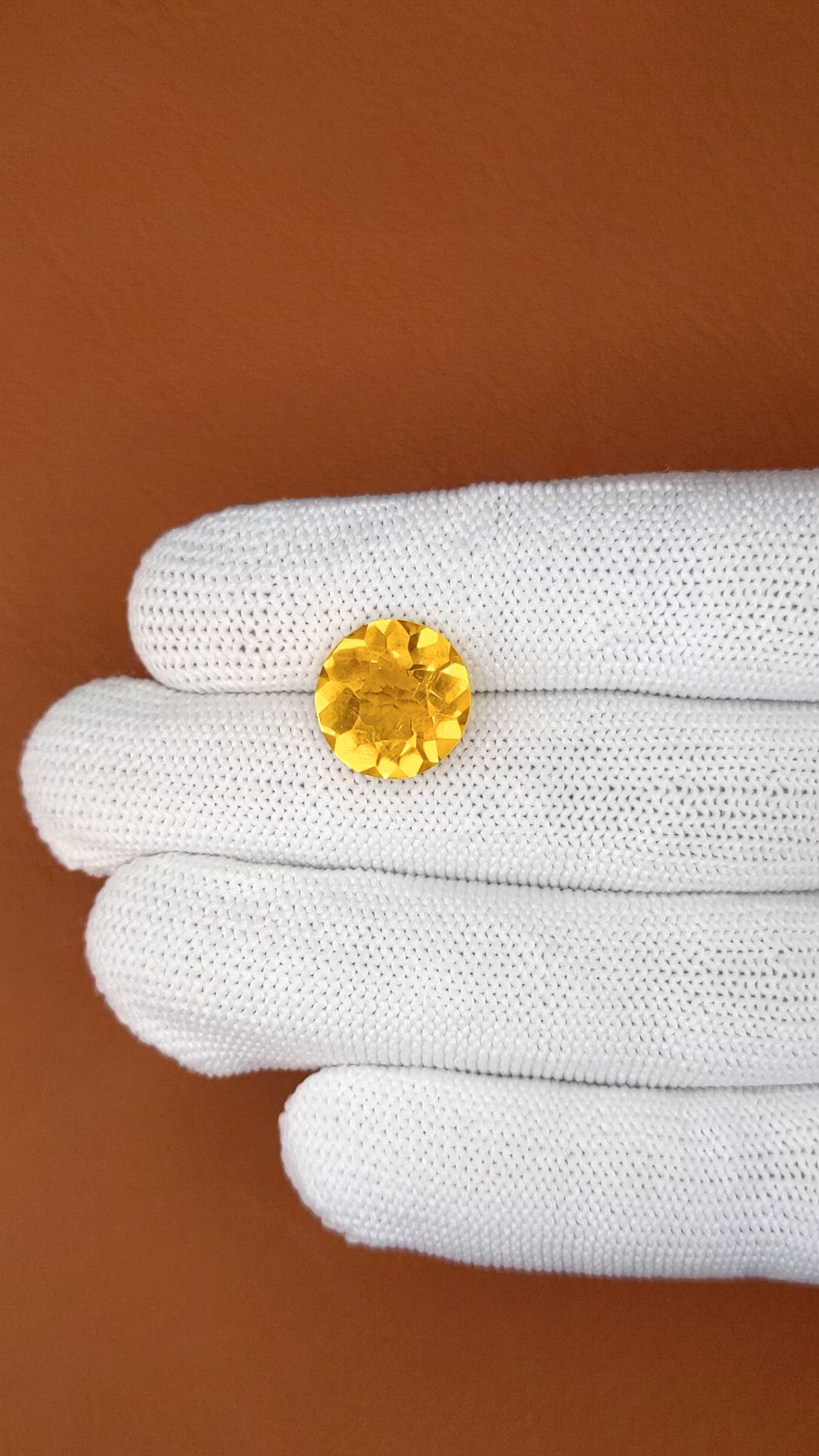 6.03 Ct. Yellow Citrine from Brazil Size Video