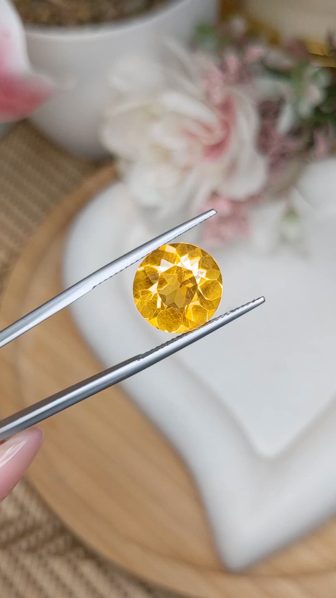 6.03 Ct. Yellow Citrine from Brazil Size Video