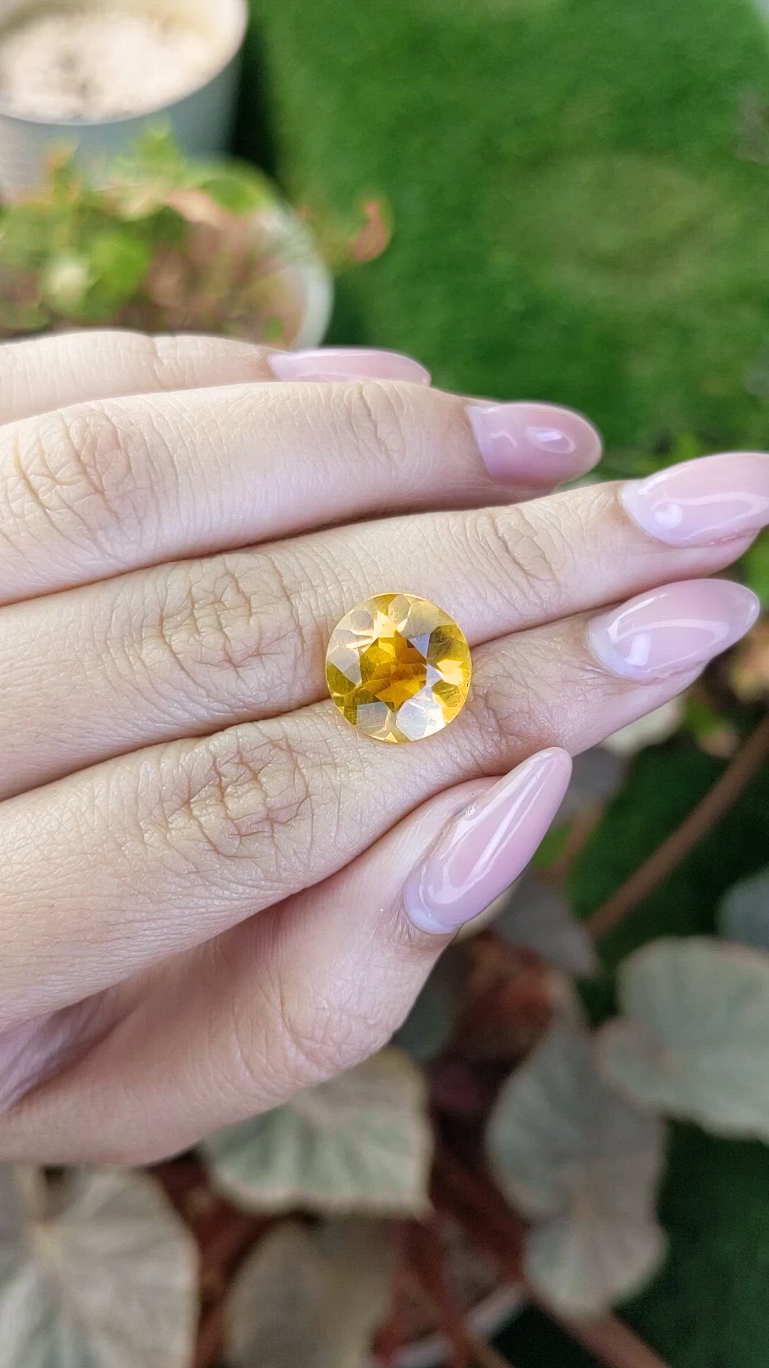 6.03 Ct. Yellow Citrine from Brazil Size Video