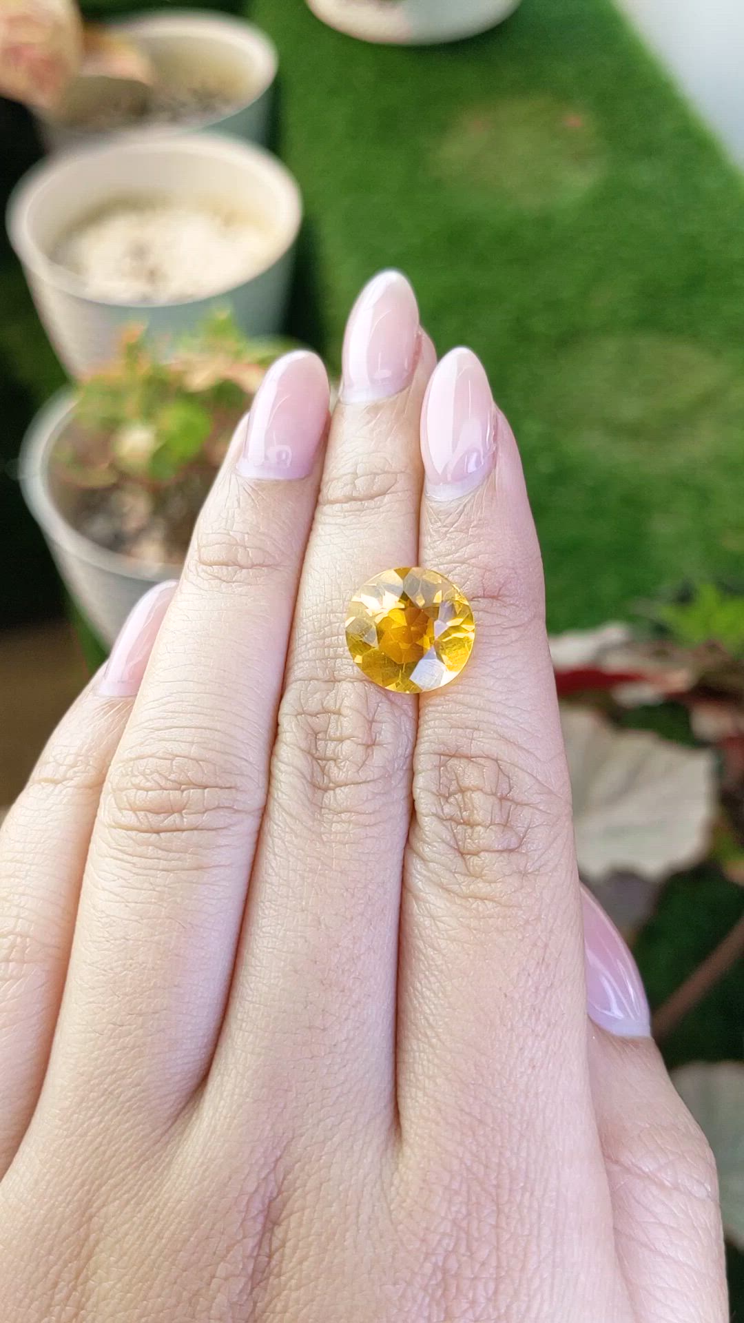 6.03 Ct. Yellow Citrine from Brazil Size Video