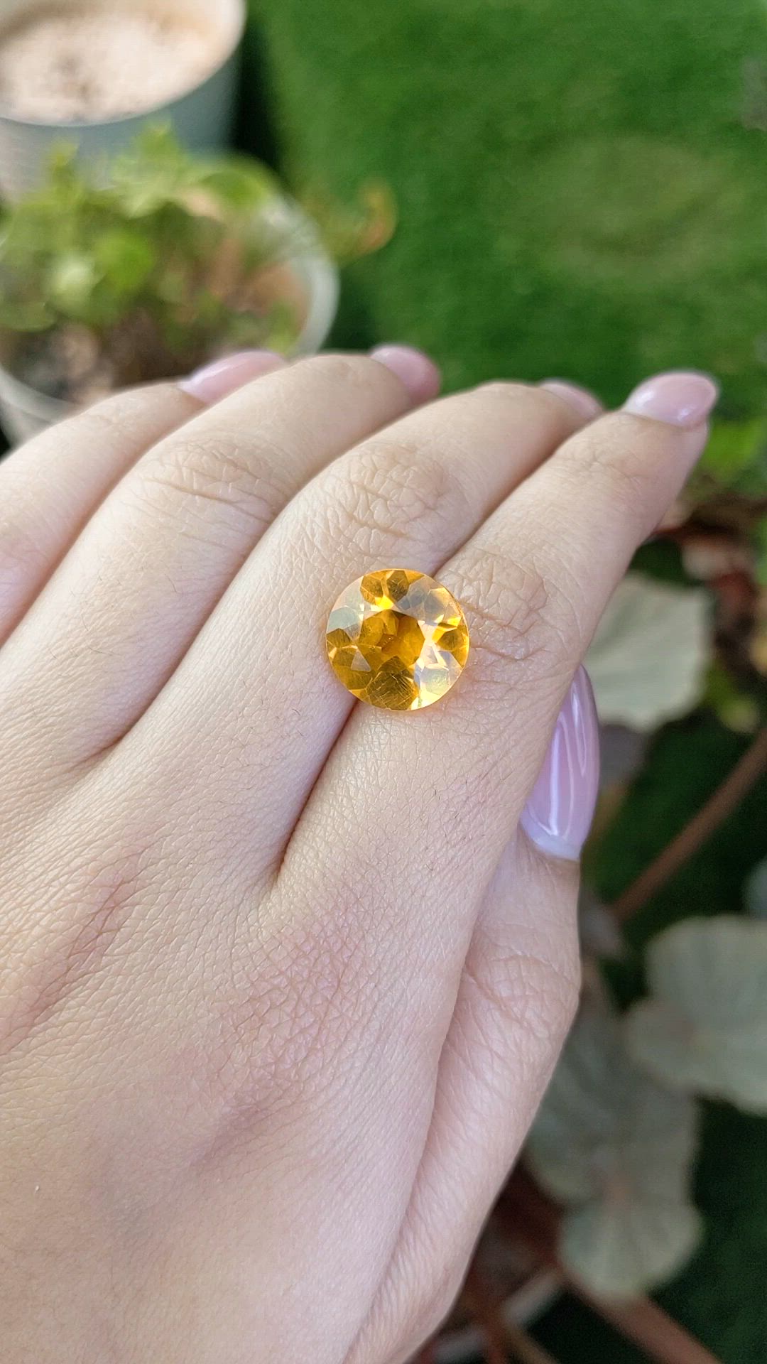 6.03 Ct. Yellow Citrine from Brazil Size Video