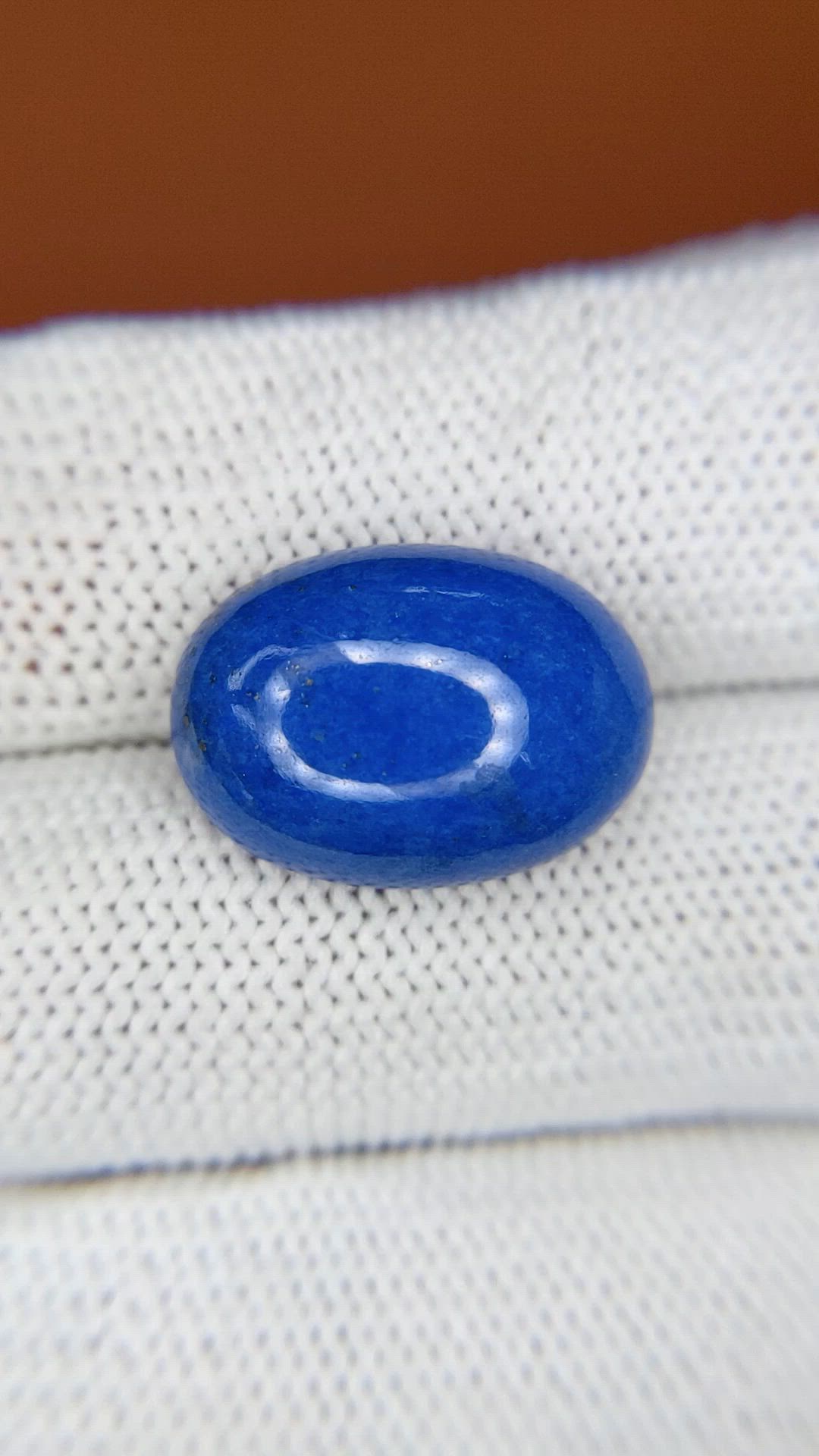 11.50 Ct. Cabochon Lapis from Afghanistan Size Video