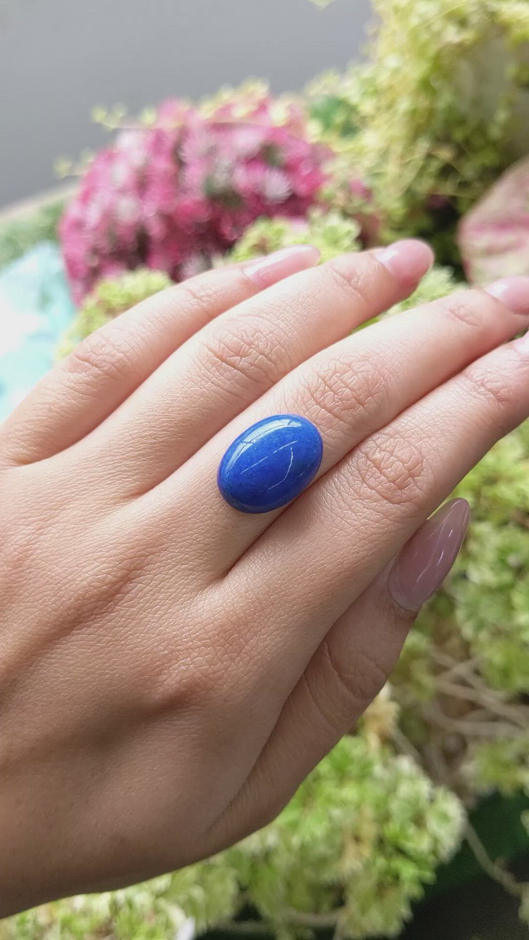 11.50 Ct. Cabochon Lapis from Afghanistan Size Video