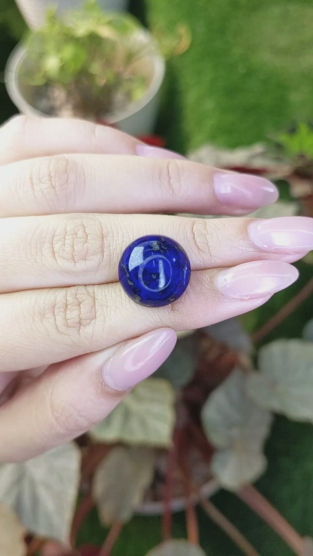 18.55 Ct. Cabochon Lapis from Afghanistan Size Video