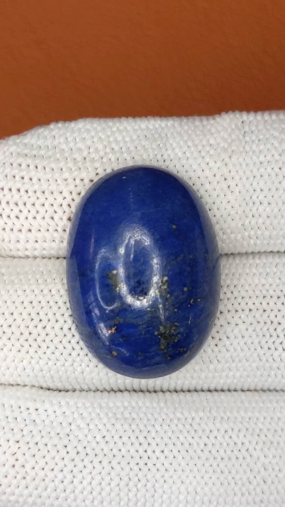 30.78 Ct. Cabochon Lapis from Afghanistan Size Video