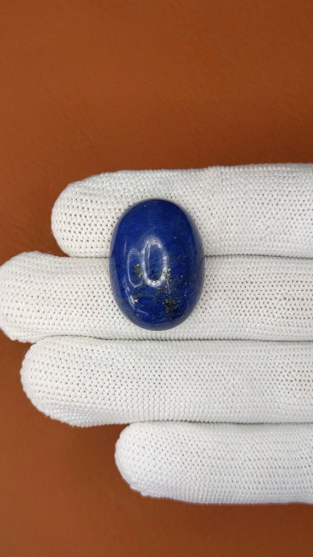30.78 Ct. Cabochon Lapis from Afghanistan Size Video