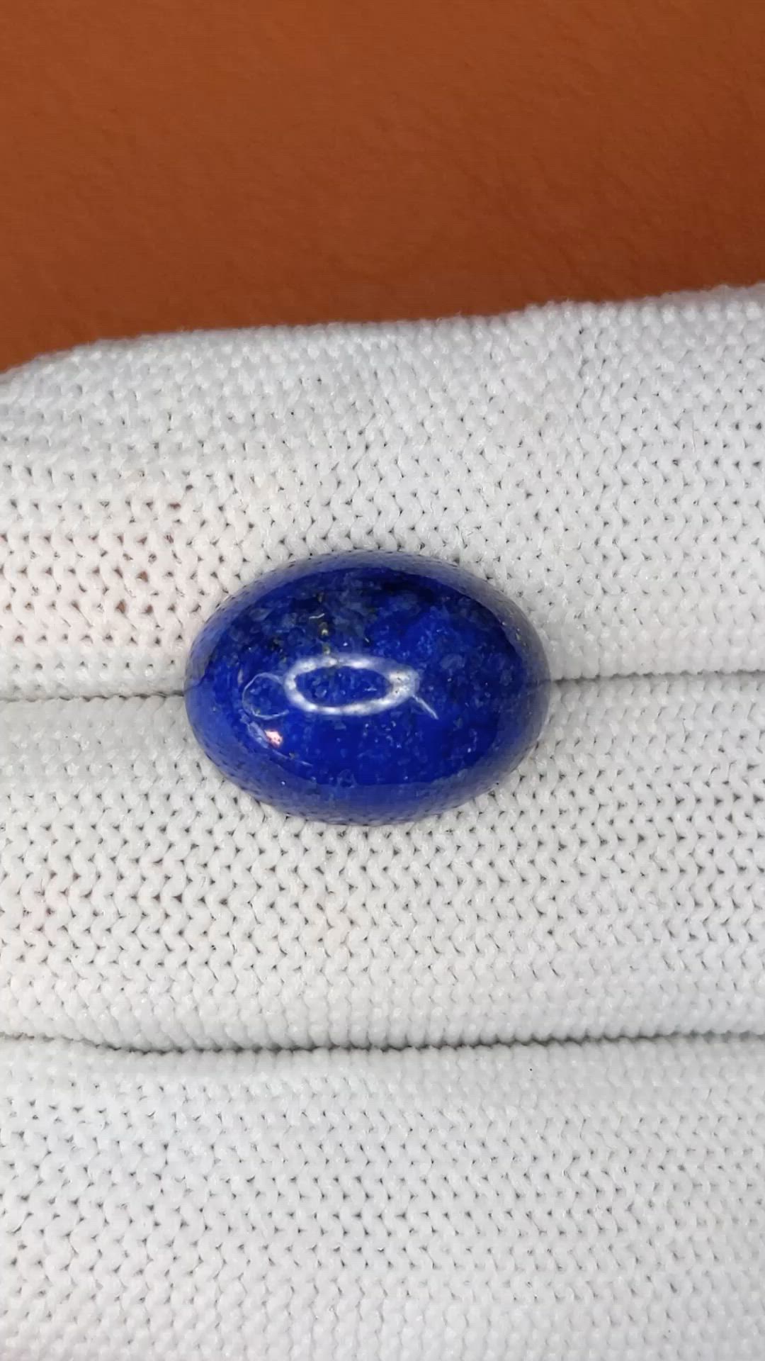 10.33 Ct. Cabochon Lapis from Afghanistan Size Video
