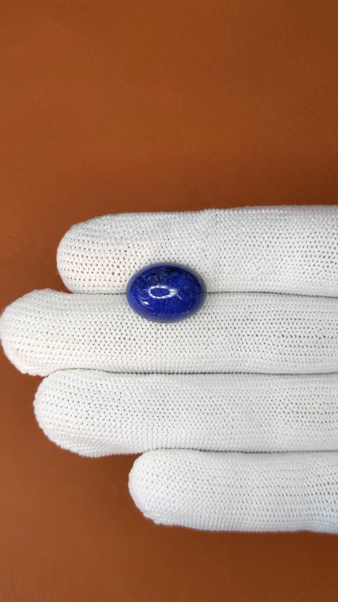 10.33 Ct. Cabochon Lapis from Afghanistan Size Video