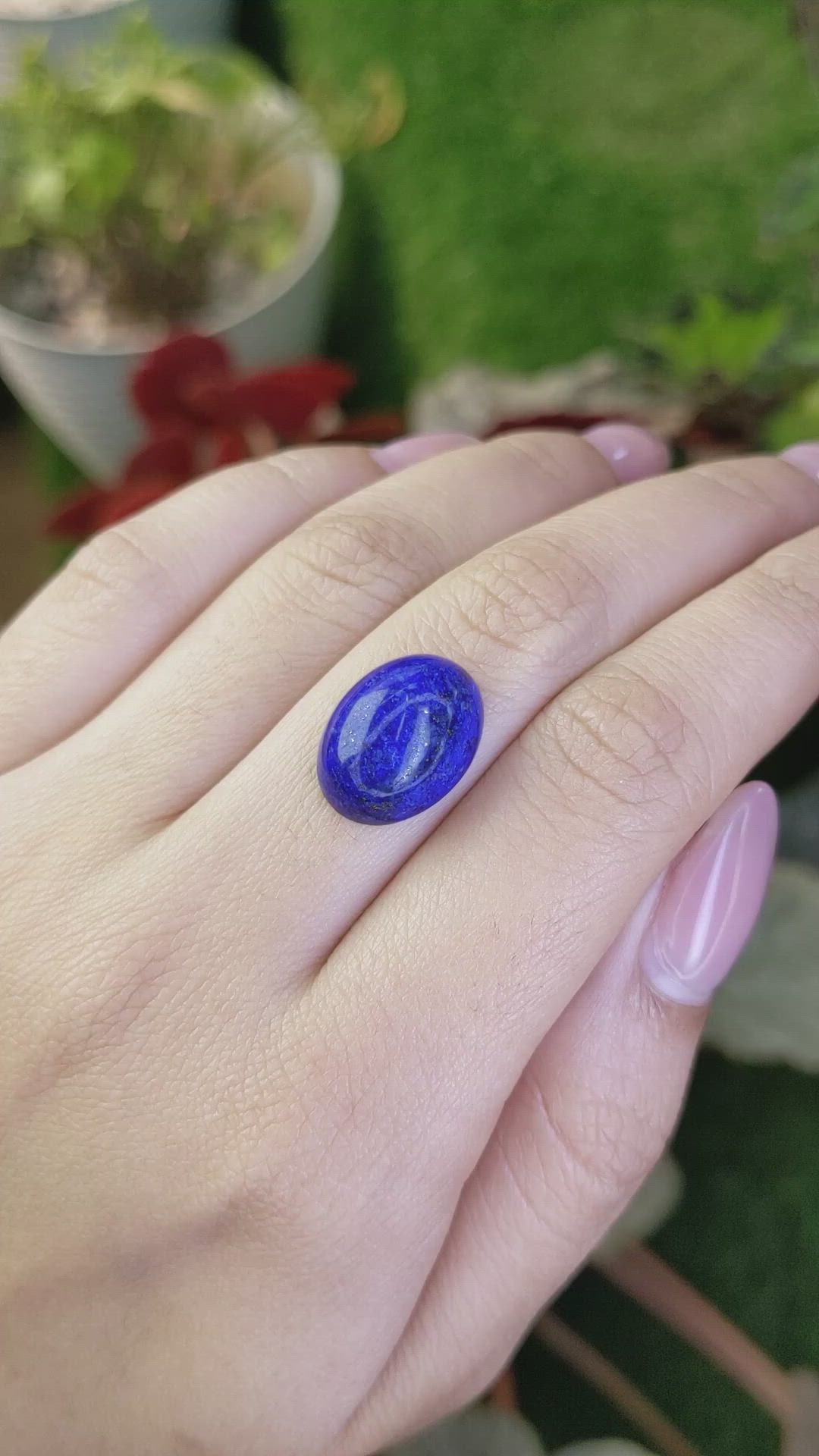 10.33 Ct. Cabochon Lapis from Afghanistan Size Video