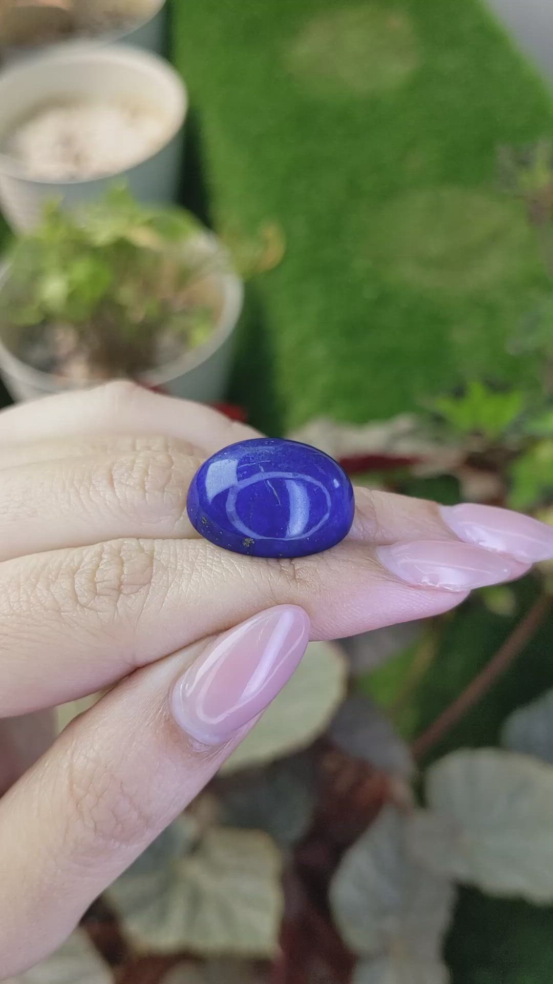 29.59 Ct. Cabochon Lapis from Afghanistan Size Video