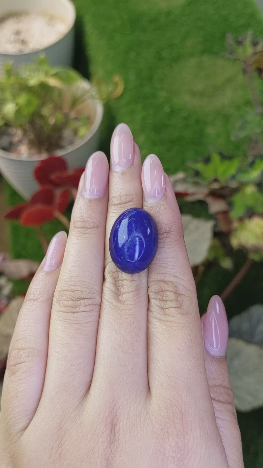29.59 Ct. Cabochon Lapis from Afghanistan Size Video
