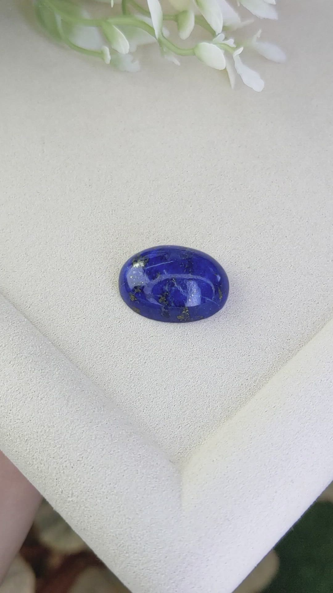 23.57 Ct. Cabochon Lapis from Afghanistan Size Video
