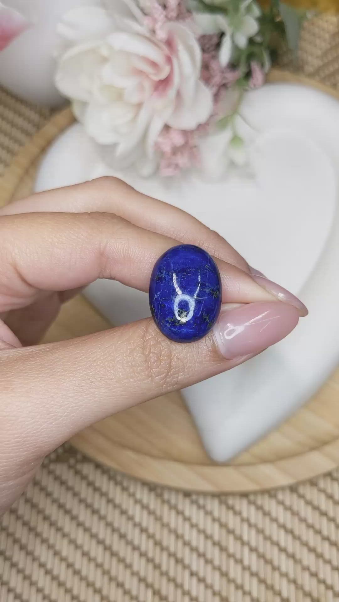 23.57 Ct. Cabochon Lapis from Afghanistan Size Video