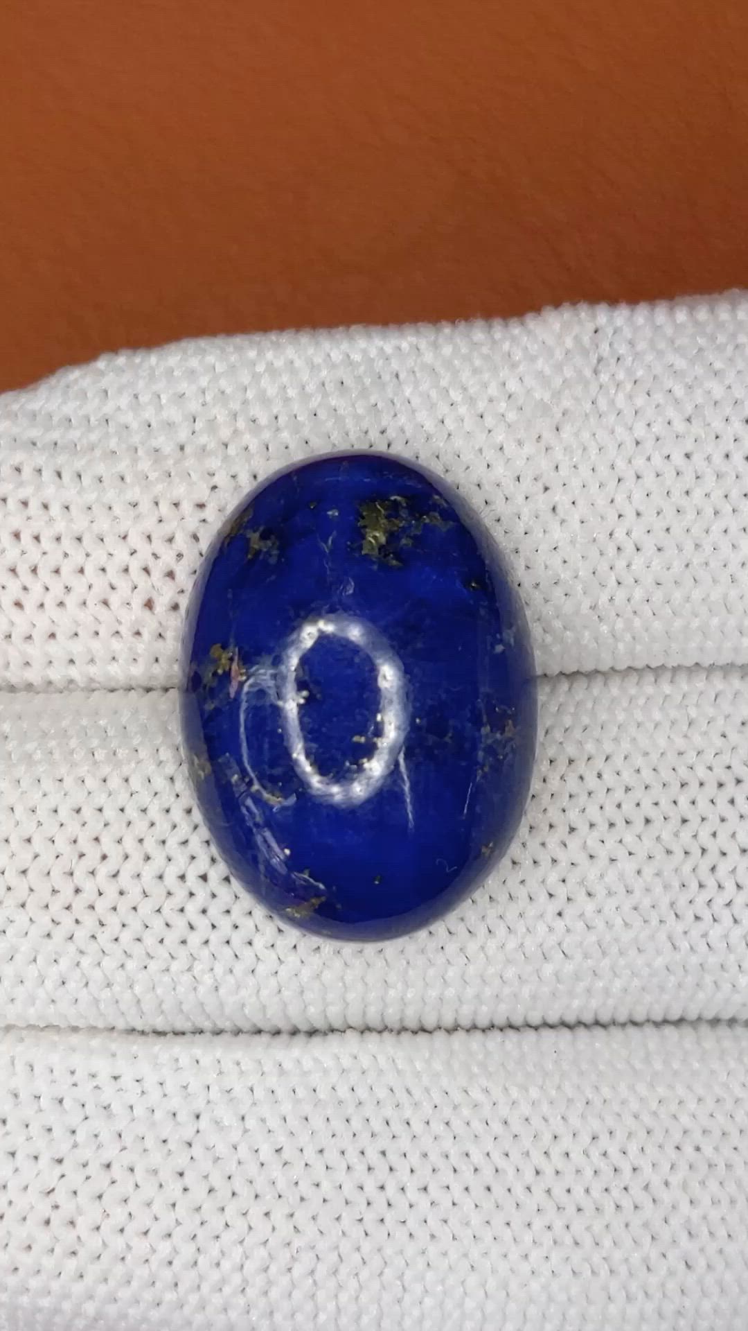 23.57 Ct. Cabochon Lapis from Afghanistan Size Video