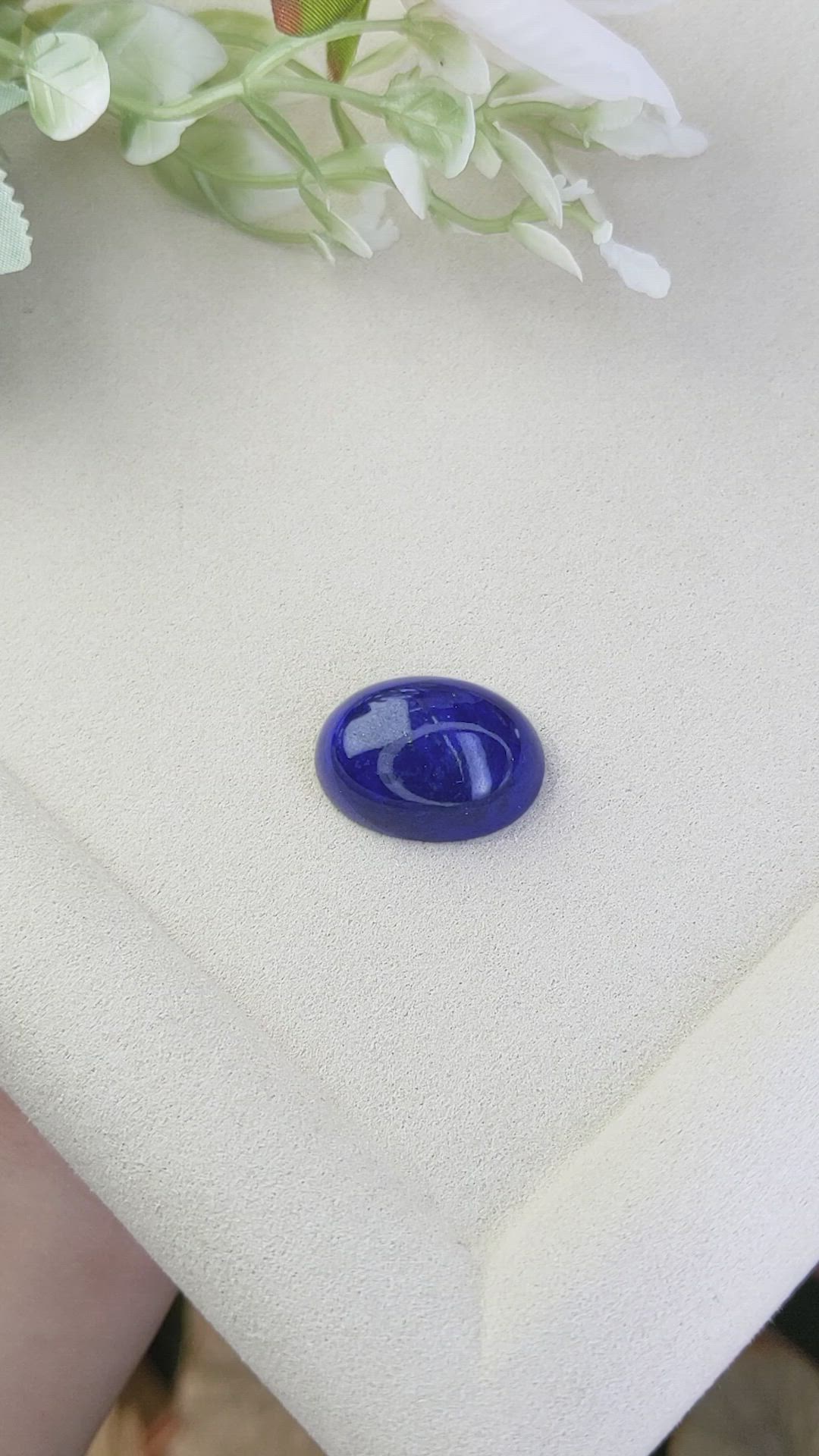 26.93 Ct. Cabochon Lapis from Afghanistan Size Video