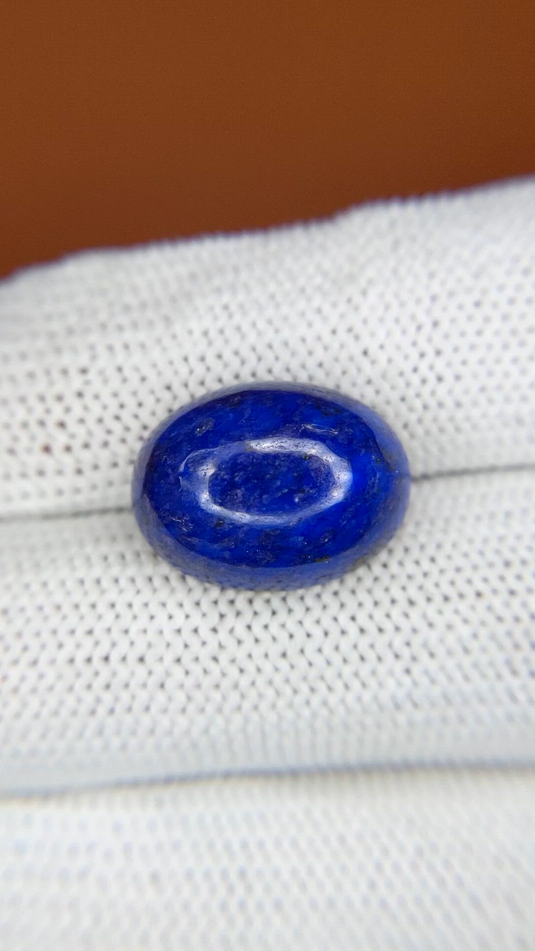 10.98 Ct. Cabochon Lapis from Afghanistan Size Video