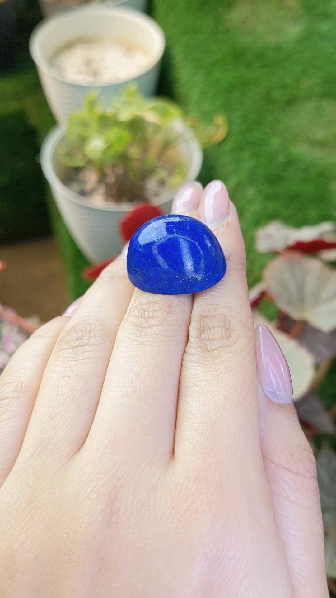 52.79 Ct. Cabochon Lapis from Afghanistan Size Video