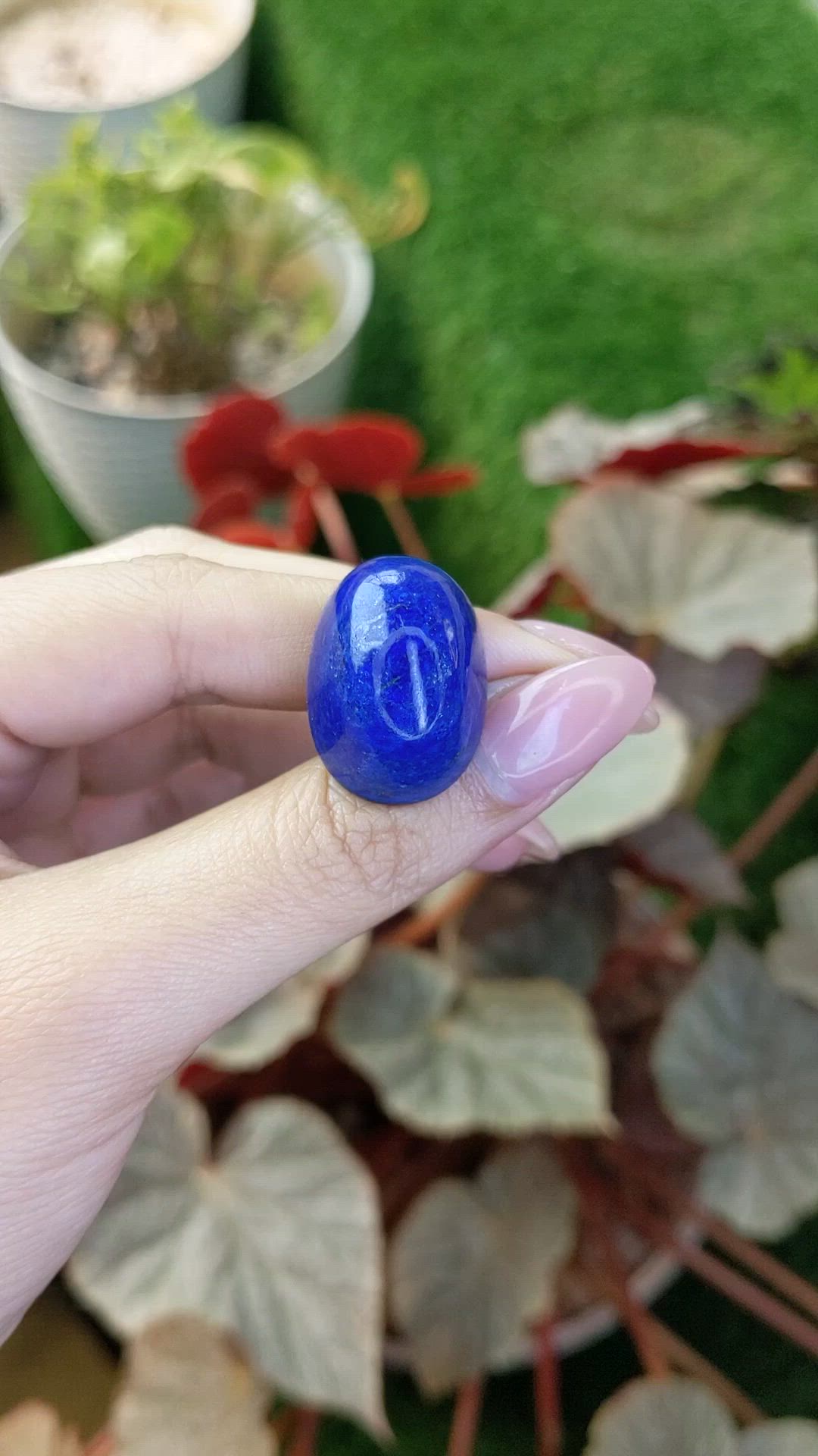 52.79 Ct. Cabochon Lapis from Afghanistan Size Video