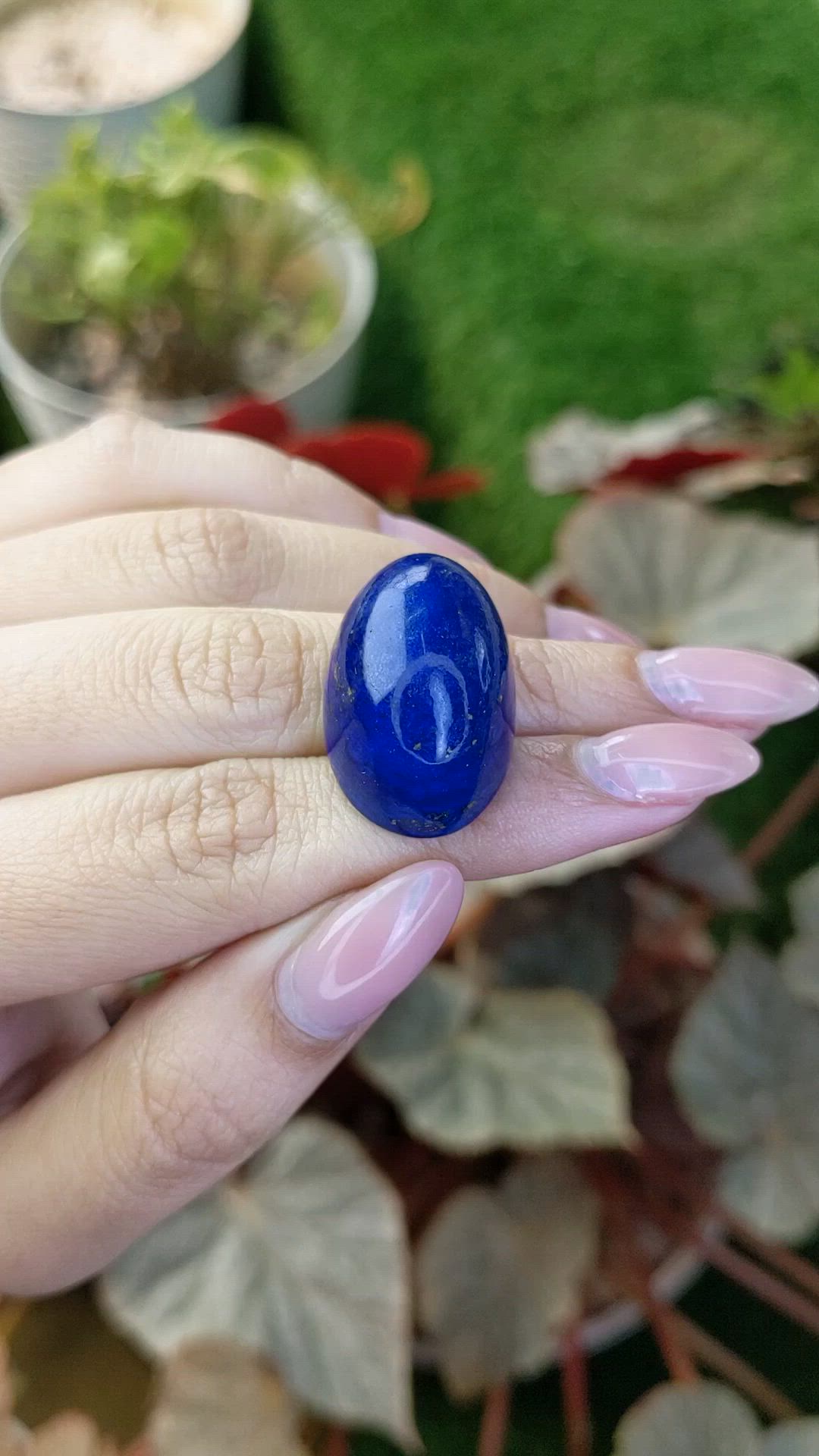 58.45 Ct. Cabochon Lapis from Afghanistan Size Video