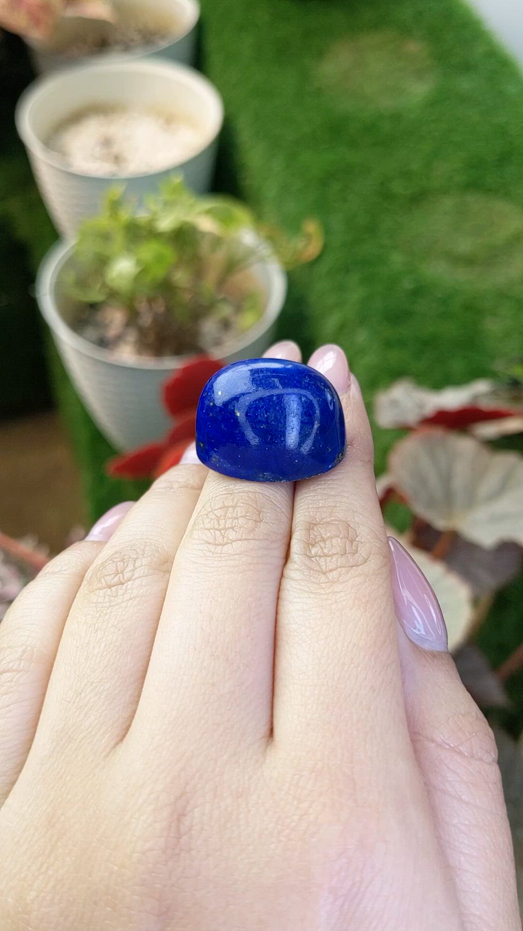 58.45 Ct. Cabochon Lapis from Afghanistan Size Video