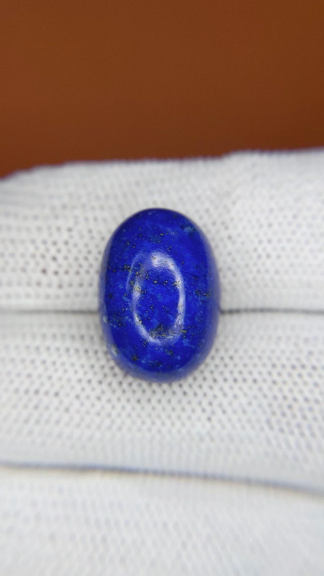 16.73 Ct. Cabochon Lapis from Afghanistan Size Video