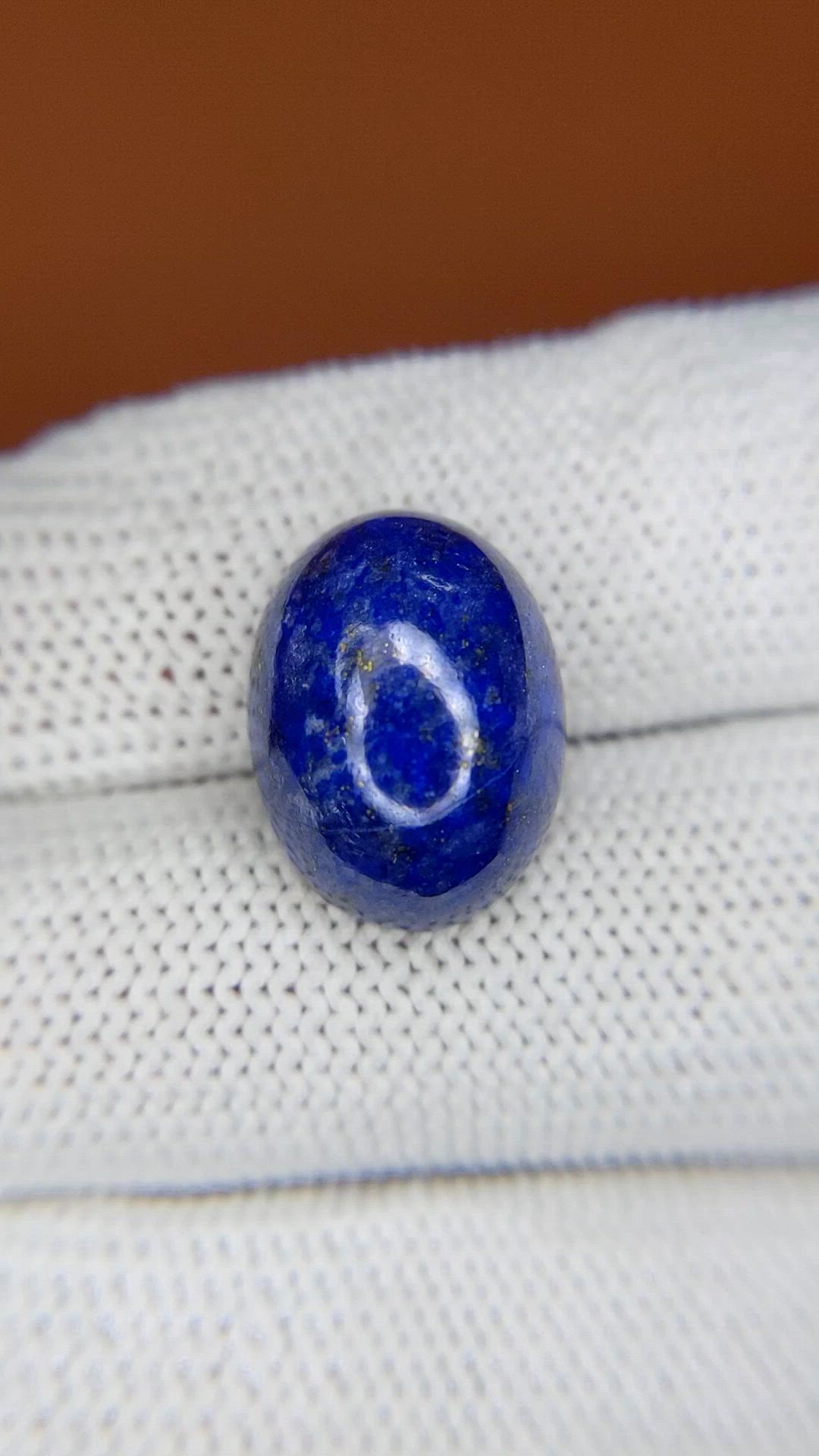 12.70 Ct. Cabochon Lapis from Afghanistan Size Video