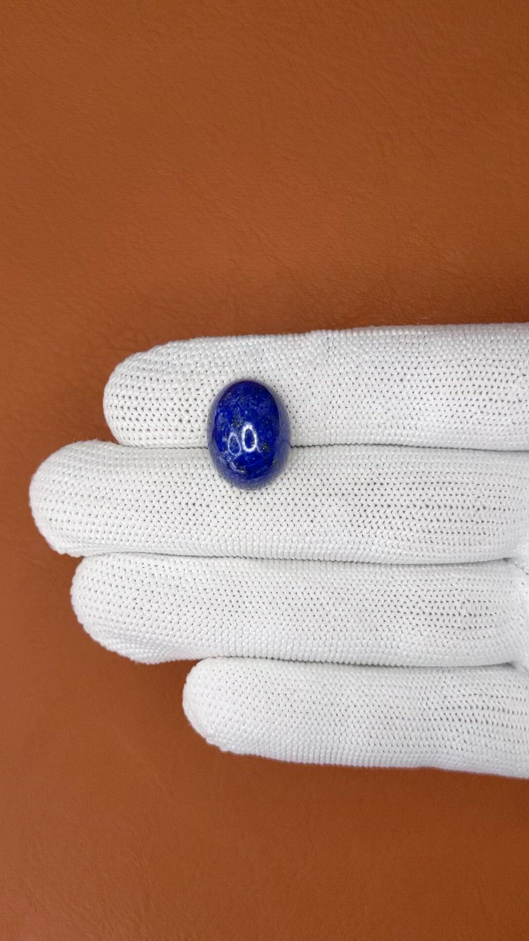 12.70 Ct. Cabochon Lapis from Afghanistan Size Video