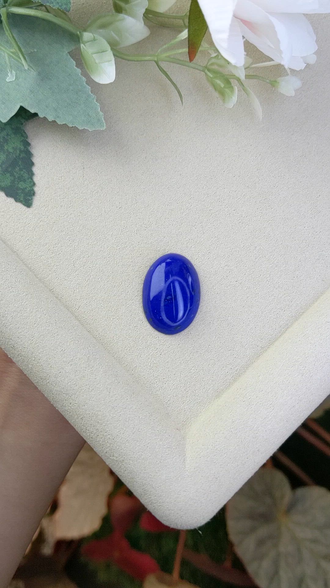 15.91 Ct. Cabochon Lapis from Afghanistan Size Video