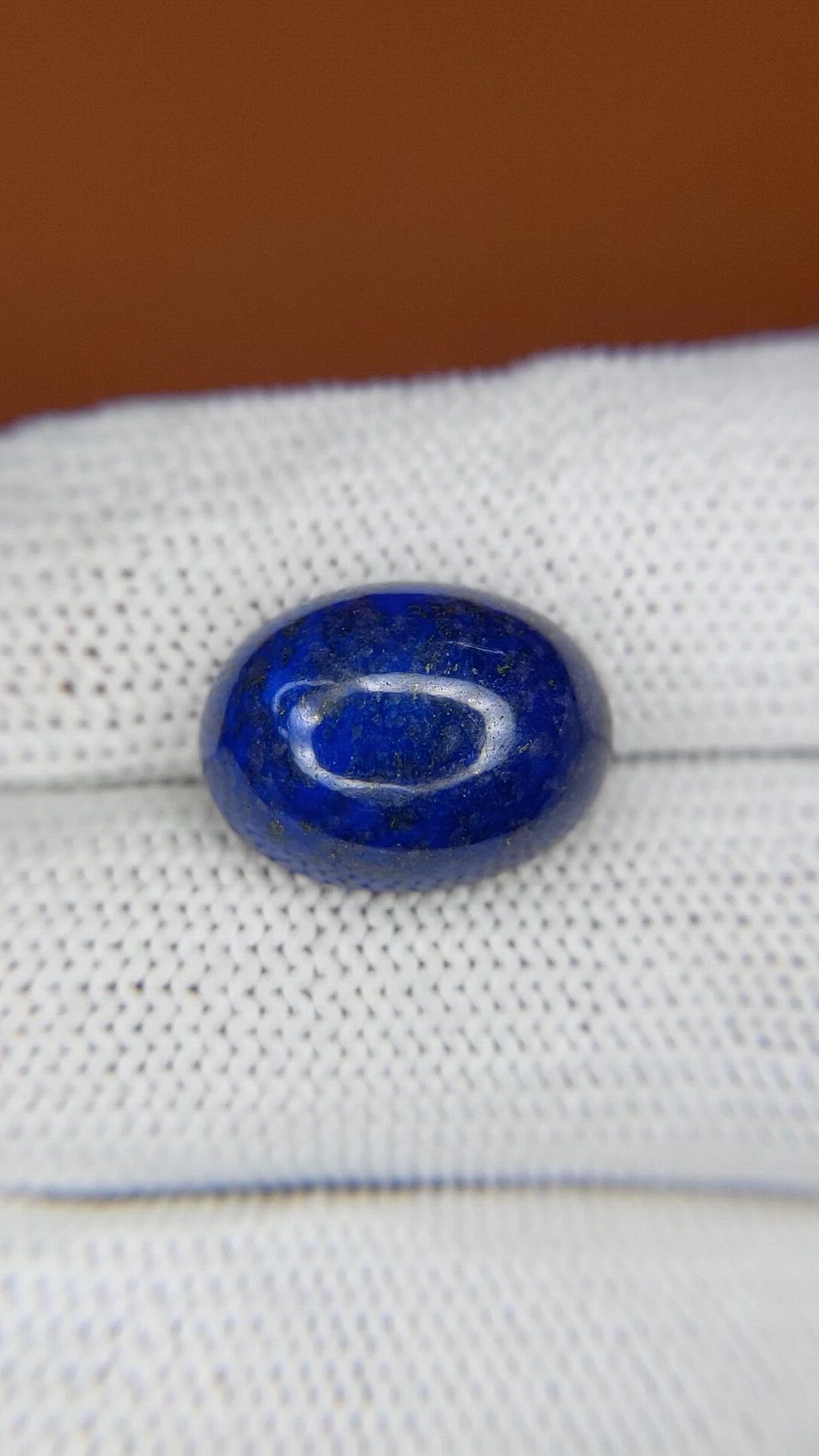 10.64 Ct. Cabochon Lapis from Afghanistan Size Video