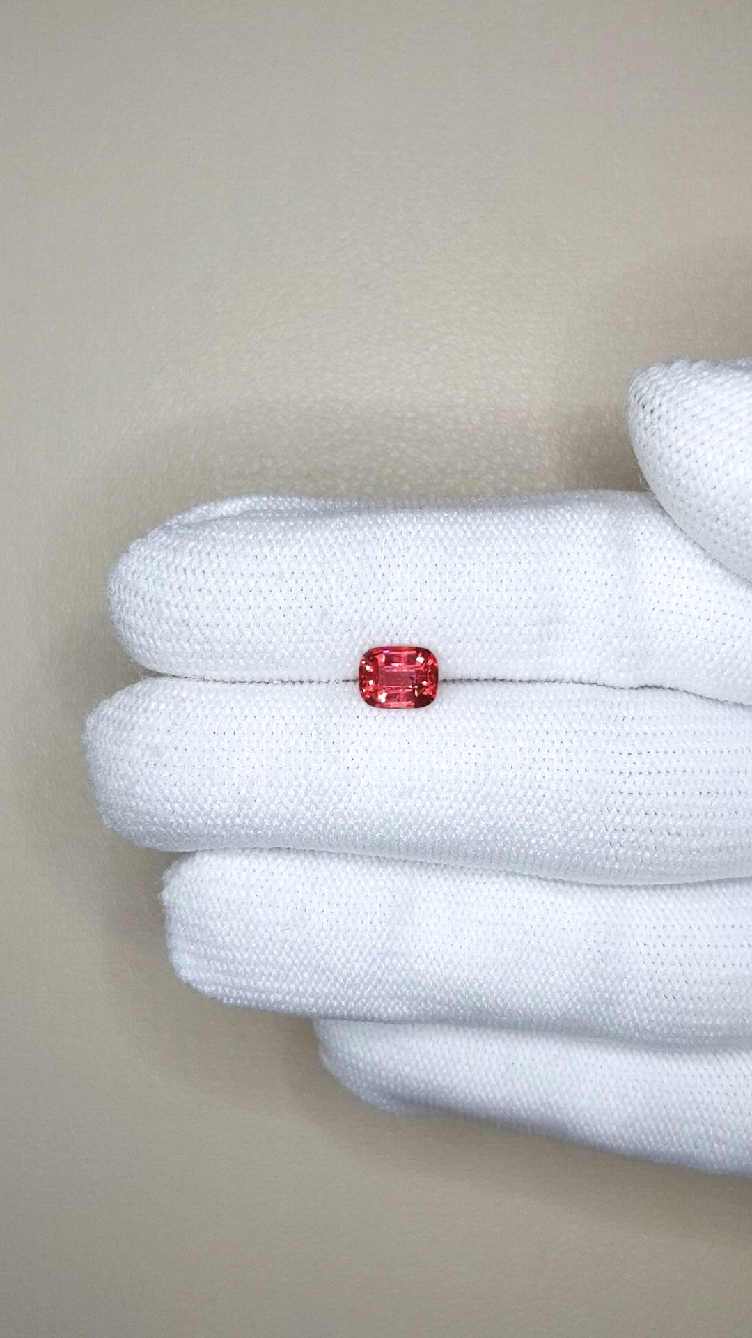 1.05 Ct. Pinkish Red Spinel from Tanzania Size Video