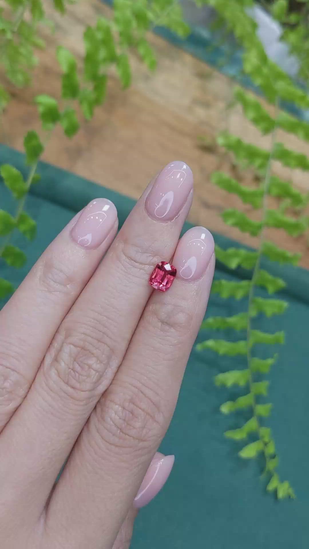 1.05 Ct. Pinkish Red Spinel from Tanzania Size Video