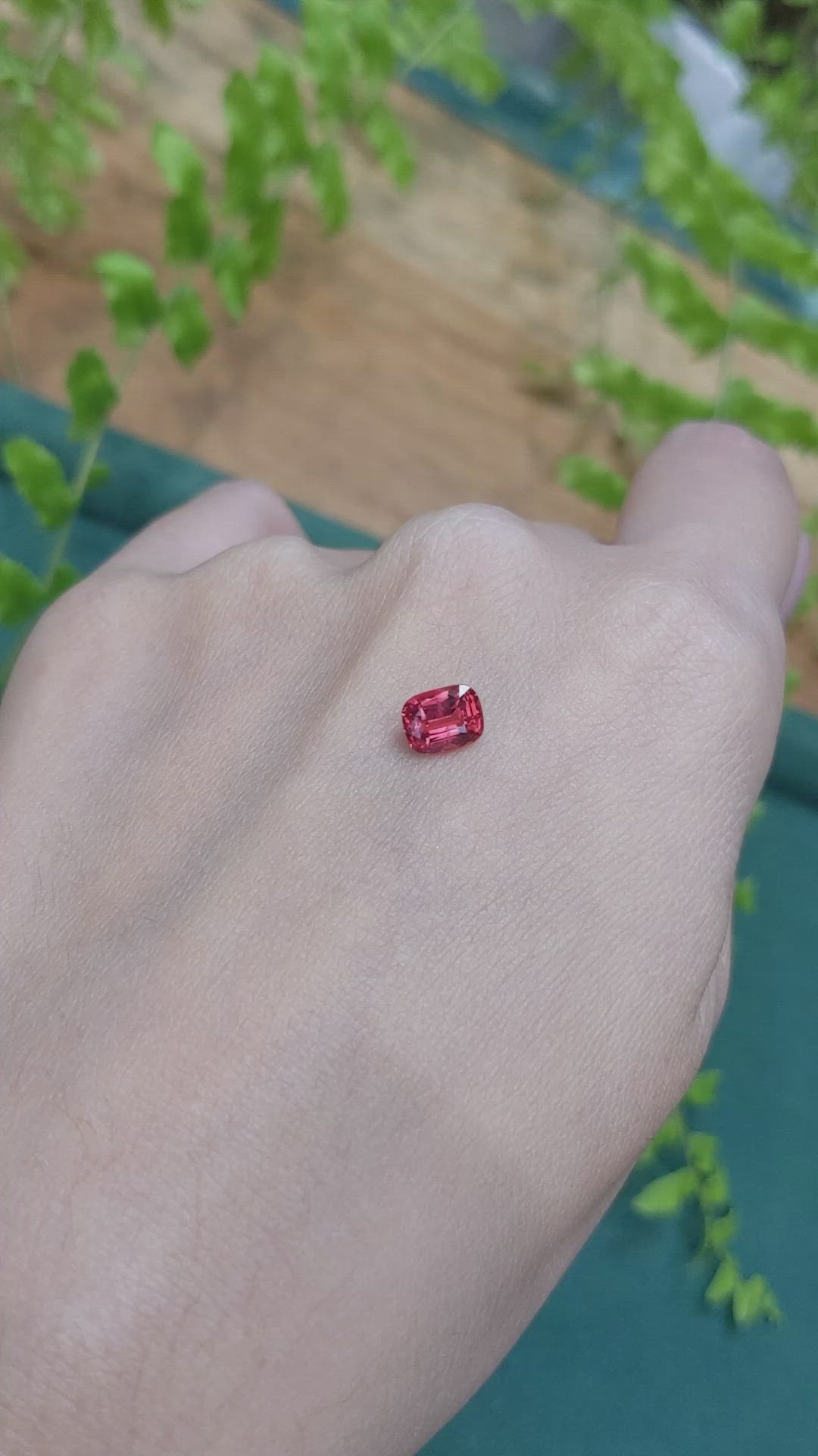 1.05 Ct. Pinkish Red Spinel from Tanzania Size Video