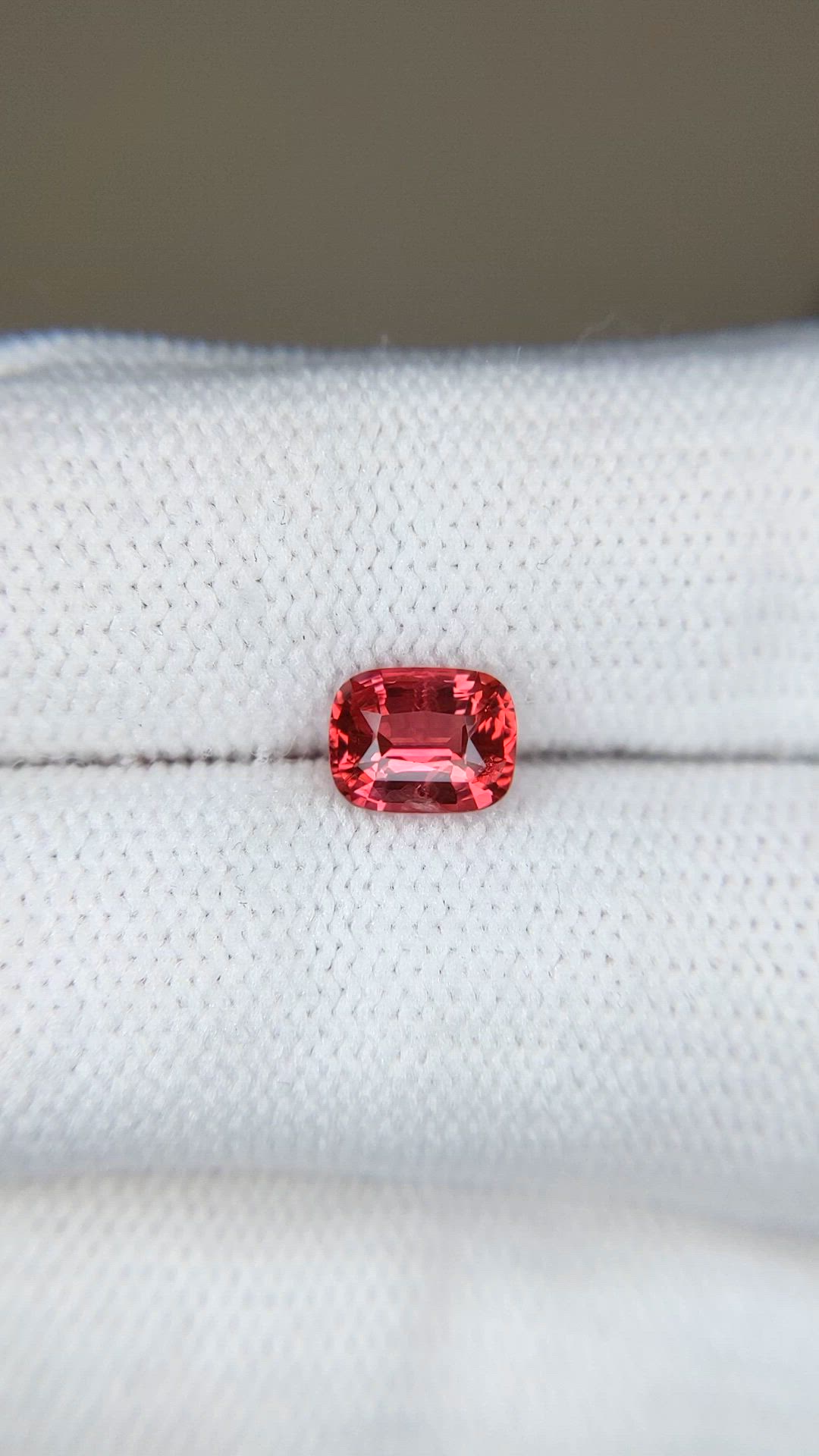 1.05 Ct. Pinkish Red Spinel from Tanzania Size Video