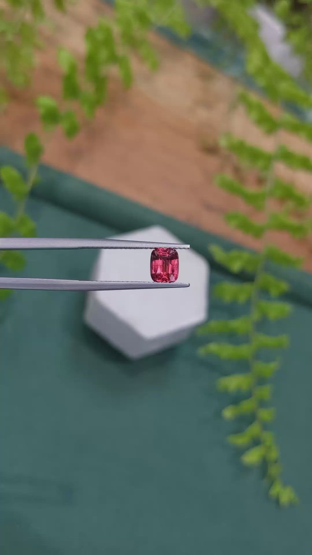 1.05 Ct. Pinkish Red Spinel from Tanzania Size Video