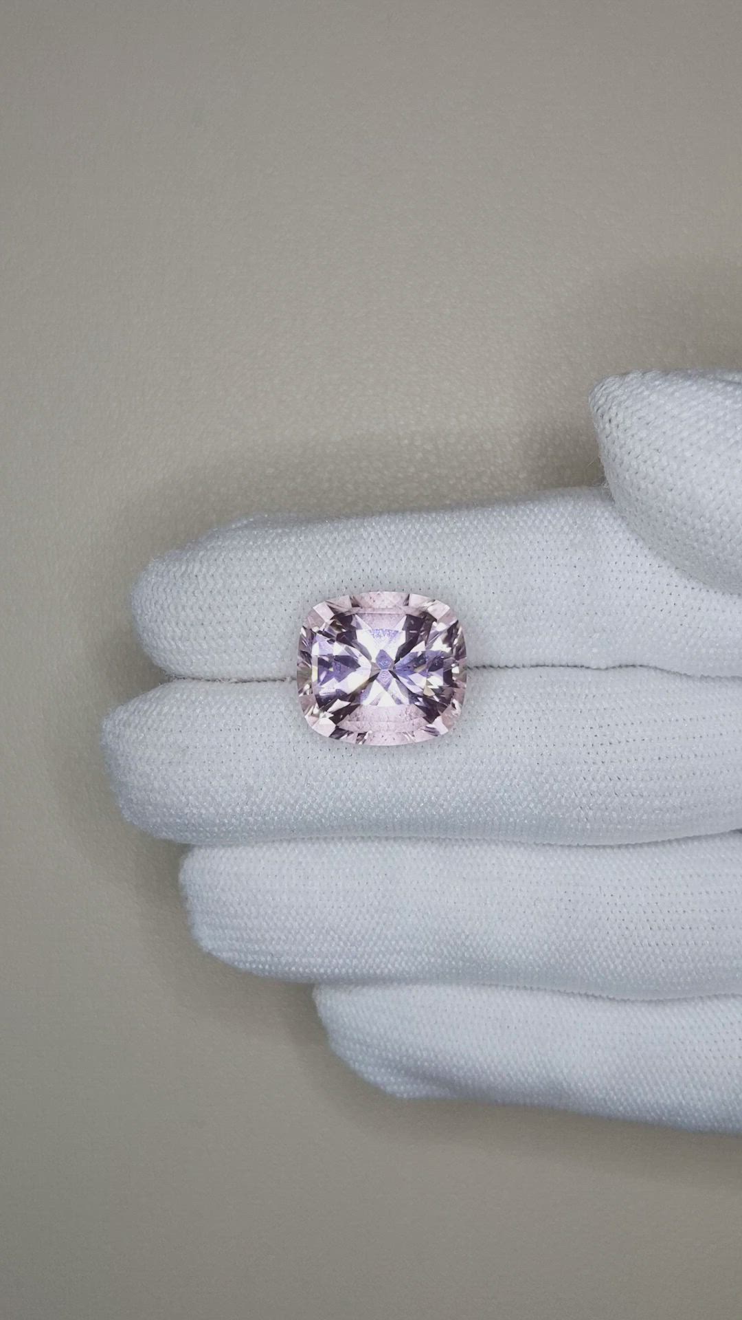 13.41 Ct. Pink Morganite from Brazil Size Video