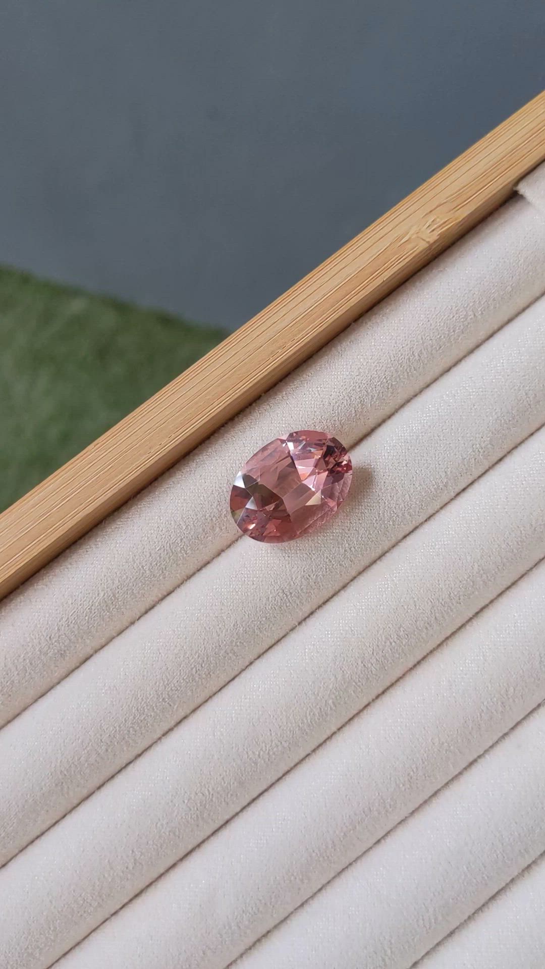 13.65 Ct. Purplish Pink Morganite from Brazil Size Video