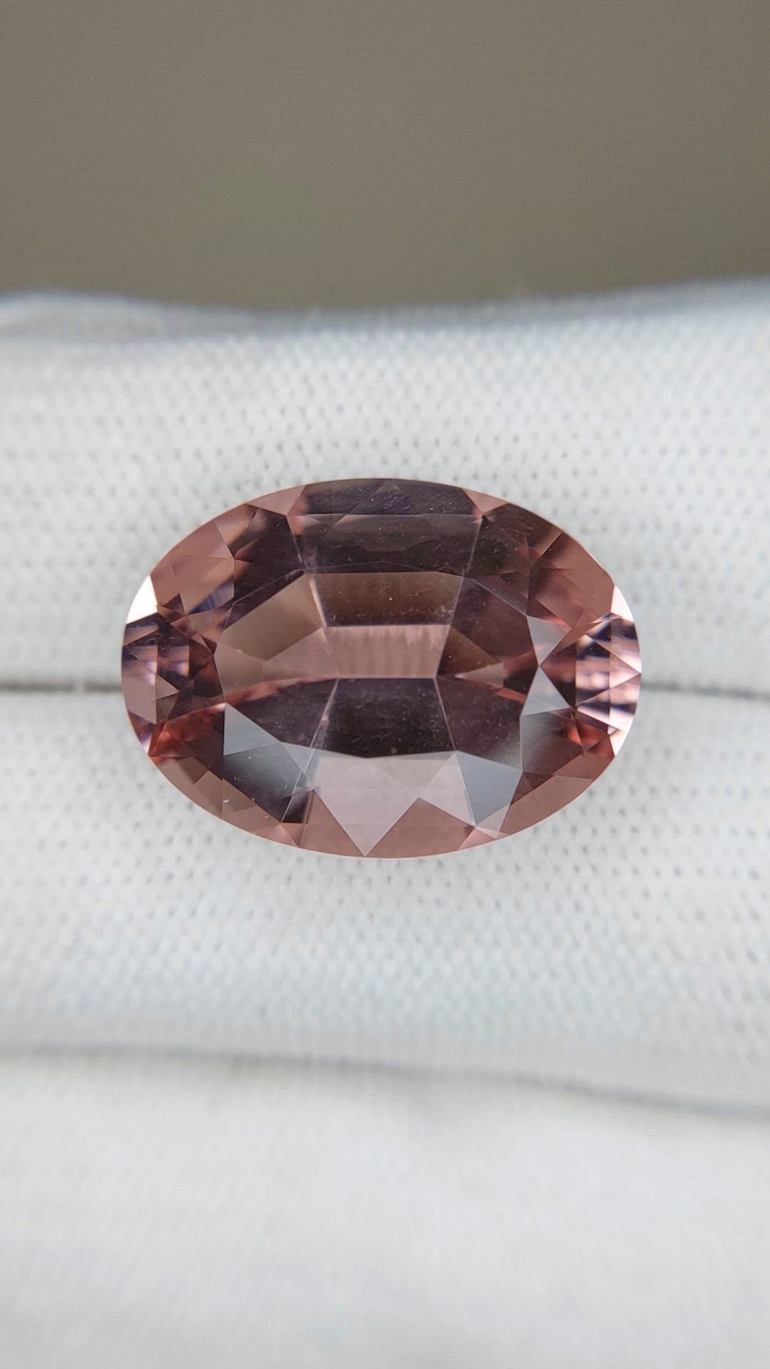 13.65 Ct. Purplish Pink Morganite from Brazil Size Video