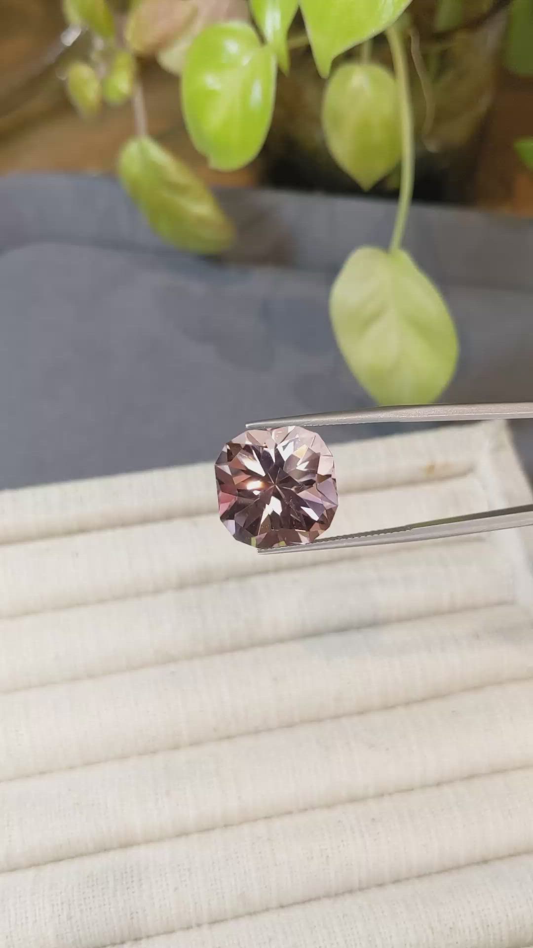 17.98 Ct. Peach Morganite from Brazil Size Video