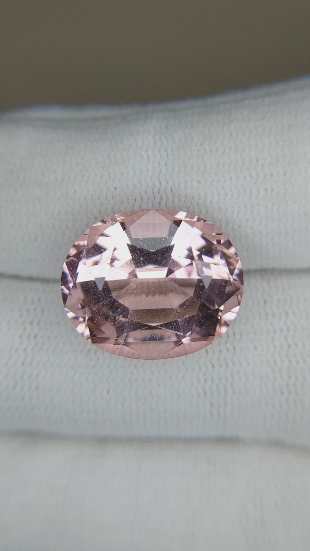 13.23 Ct. Peach Morganite from Brazil Size Video
