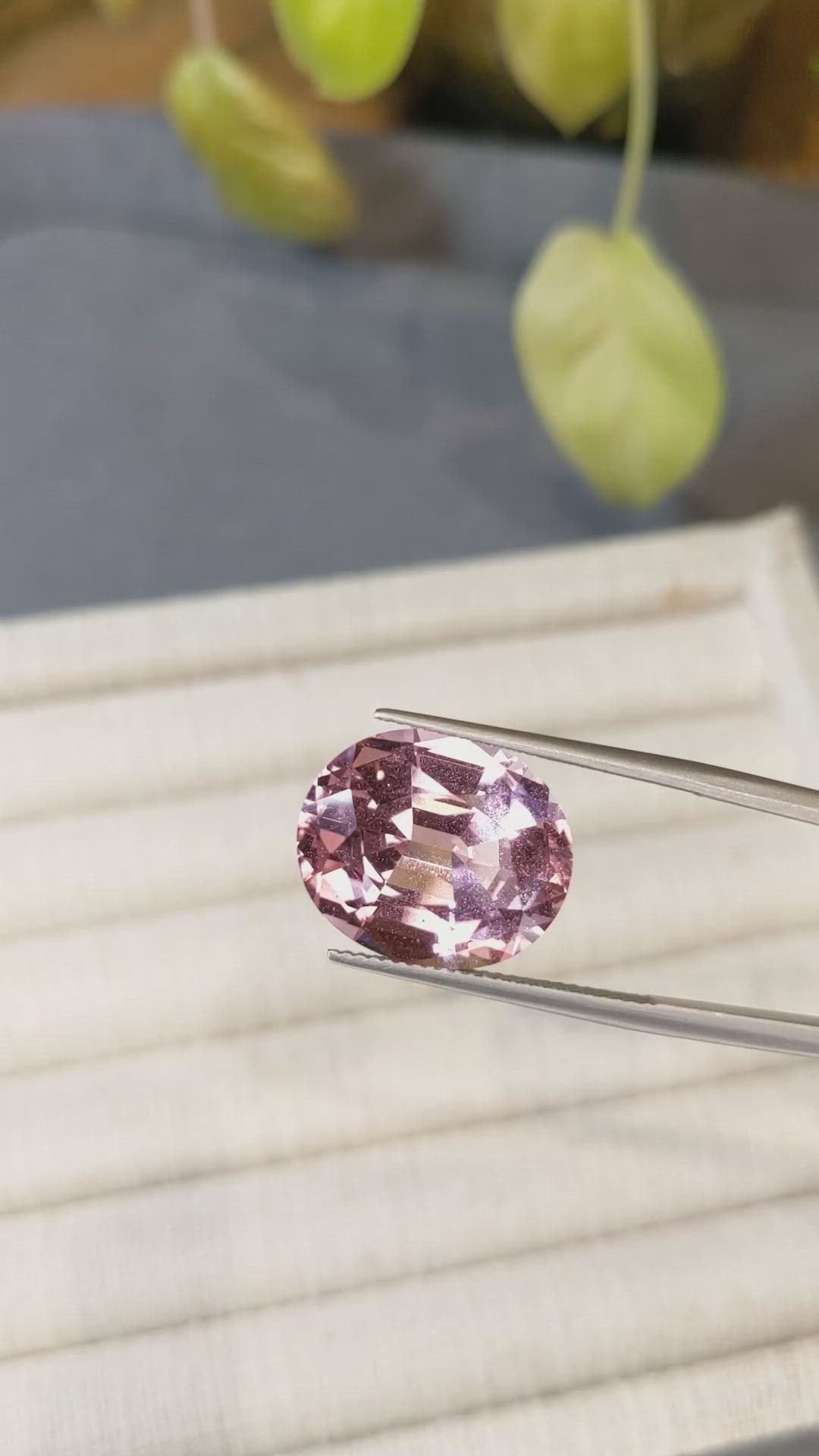 13.23 Ct. Peach Morganite from Brazil Size Video
