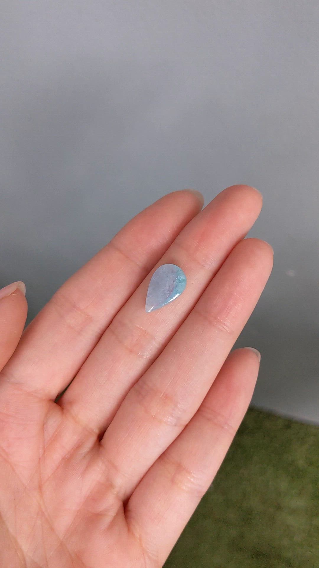 2.76 Ct. Blue Cabochon Paraiba Tourmaline from Brazil Size Video