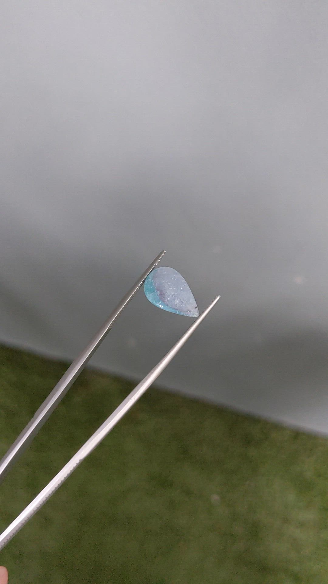 2.76 Ct. Blue Cabochon Paraiba Tourmaline from Brazil Size Video